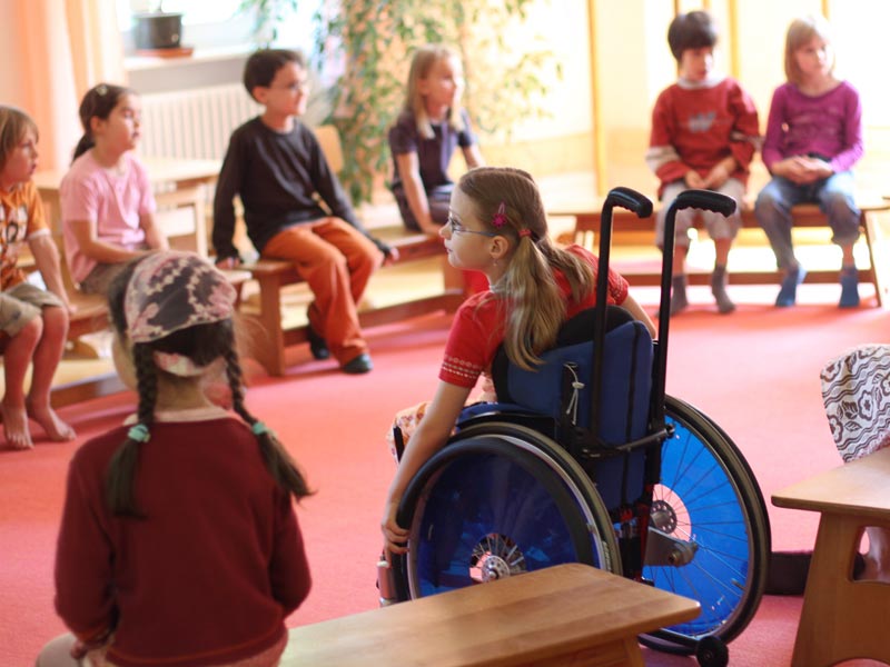 Schüler einer heilpädagogischen Waldorfschule