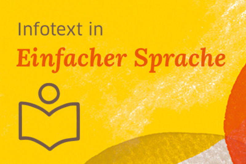 Icon und Hinweis auf Text in Einfacher Sprache