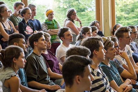 Teeanagers listening to a talk