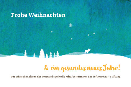 Weihnachtsmotiv mit Weihnachtsgrüßen