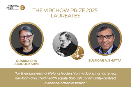 Portraits of the award winners and Rudolf Virchow