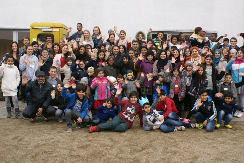 Gruppenfoto der Diesterweg Familien