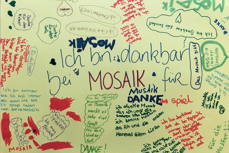 Personalized poster by children of the meeting place