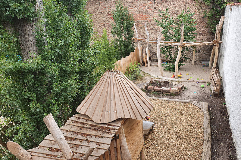 Outdoor area of ​​the kindergarten