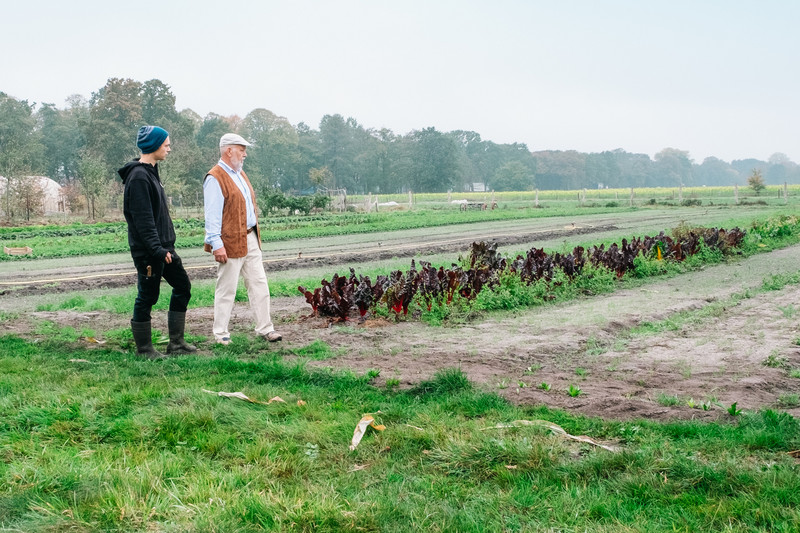 Mentor und Mentee auf dem Feld